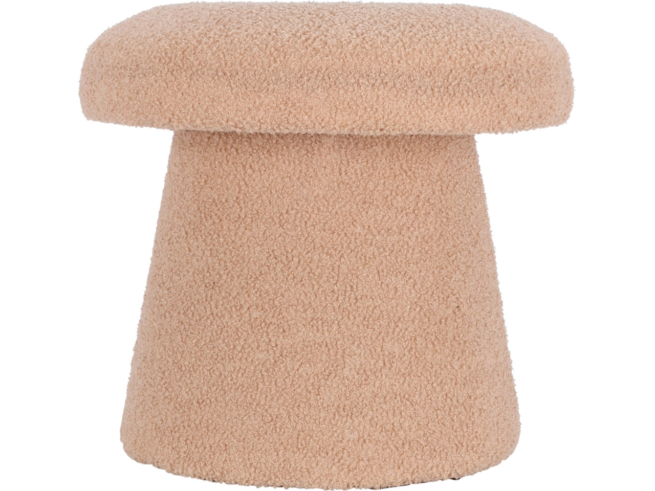Pouf teddy in poliestere beige contemporaneo 43x38 cm - Koopman