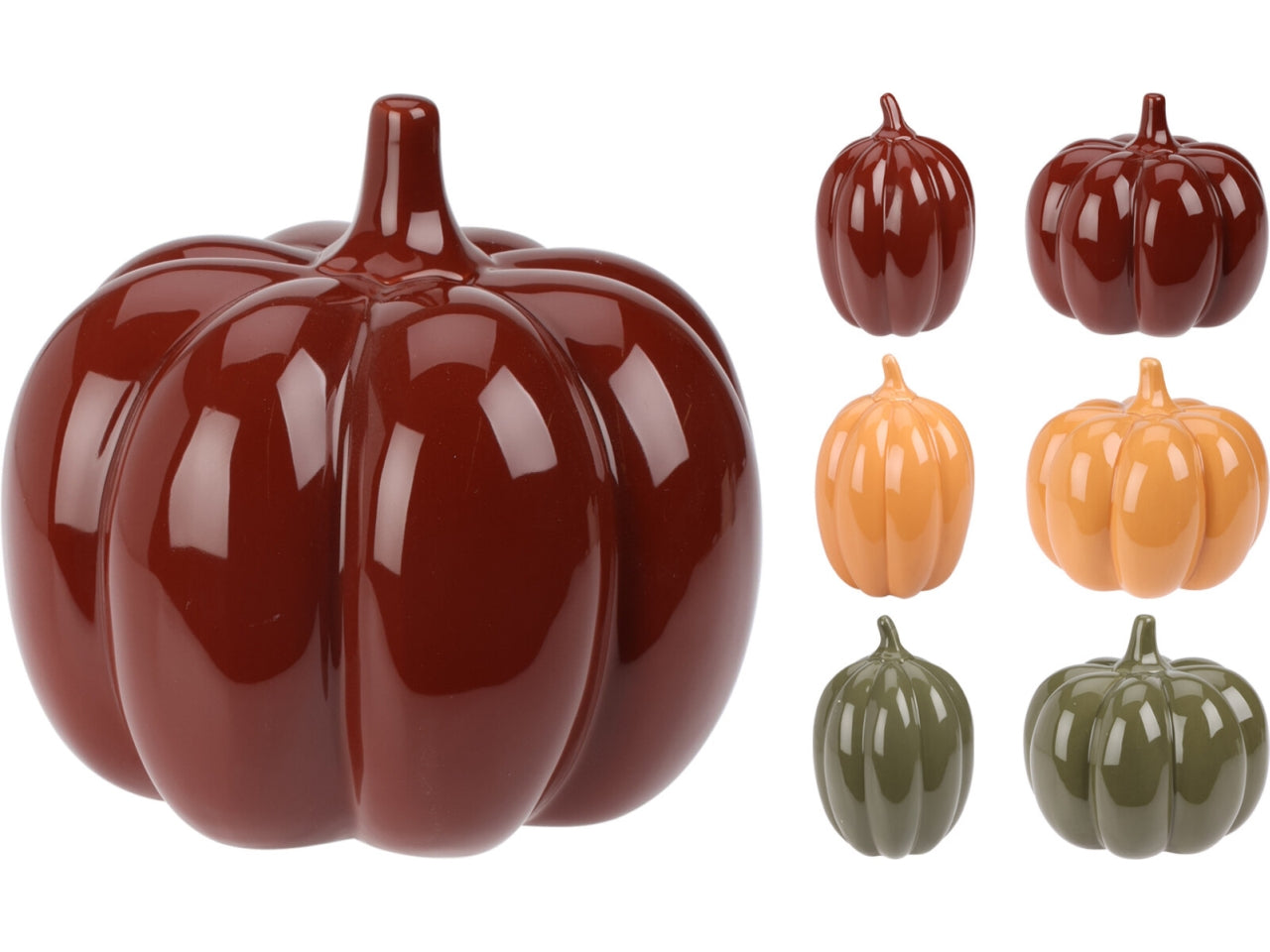 Zucca 14cm in 2 assortimenti e 6 colori assortiti