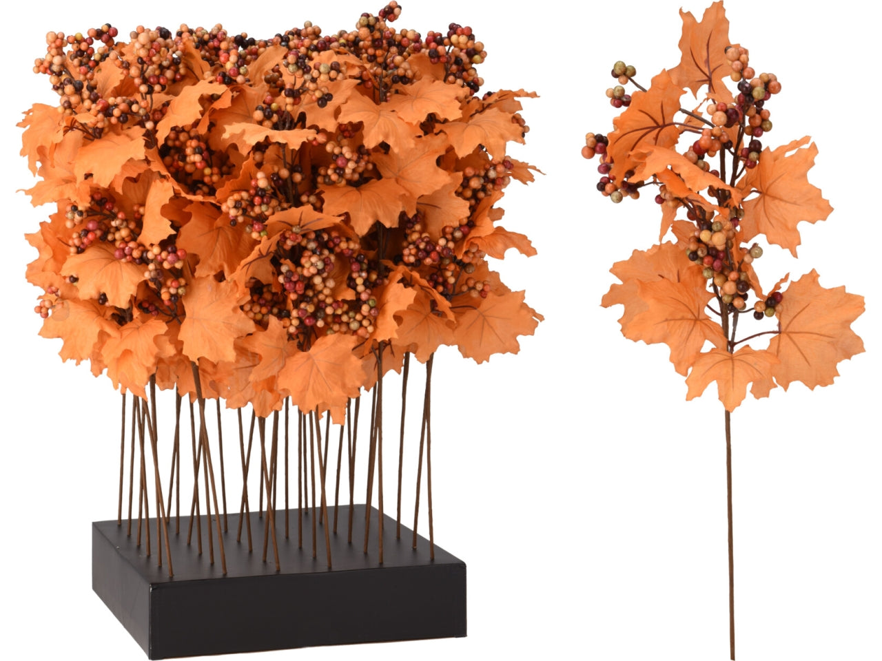 Ramo con bacche autunnale 60cm arancione