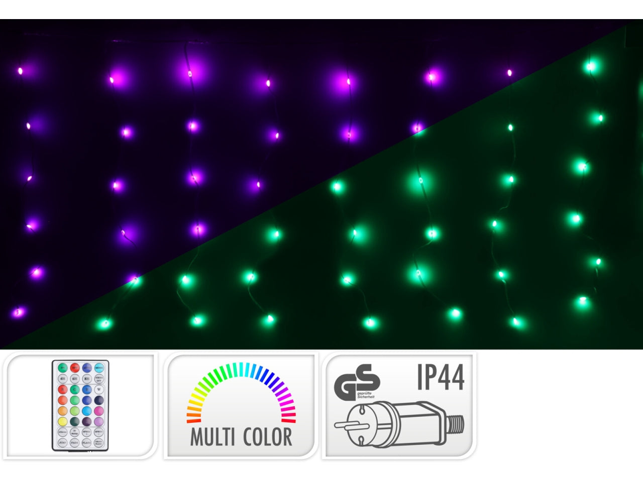 Tenda di luci 120led rgb 60x300cm