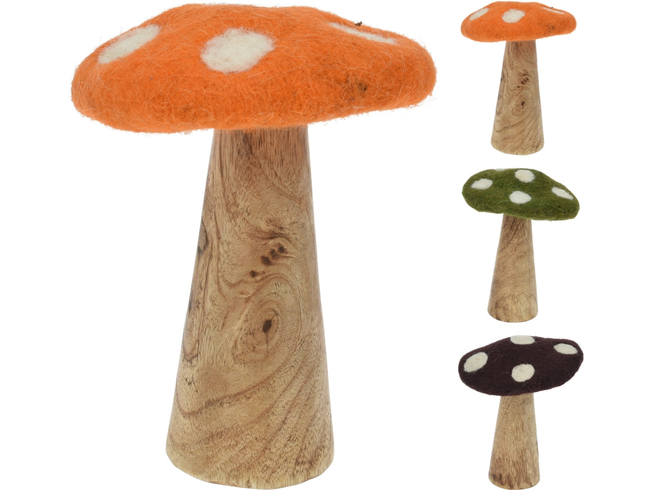 Fungo decorativo 18x14cm in 3 assortimenti