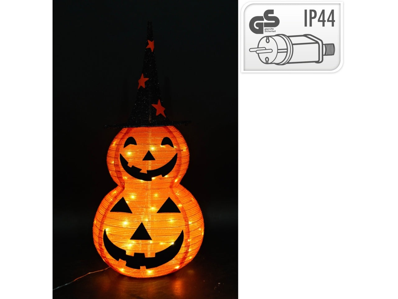 Zucche con cappello 50 led 90cm