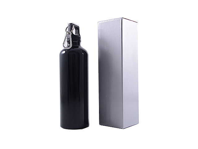 Borraccia 750ml nera all./plas. s26255