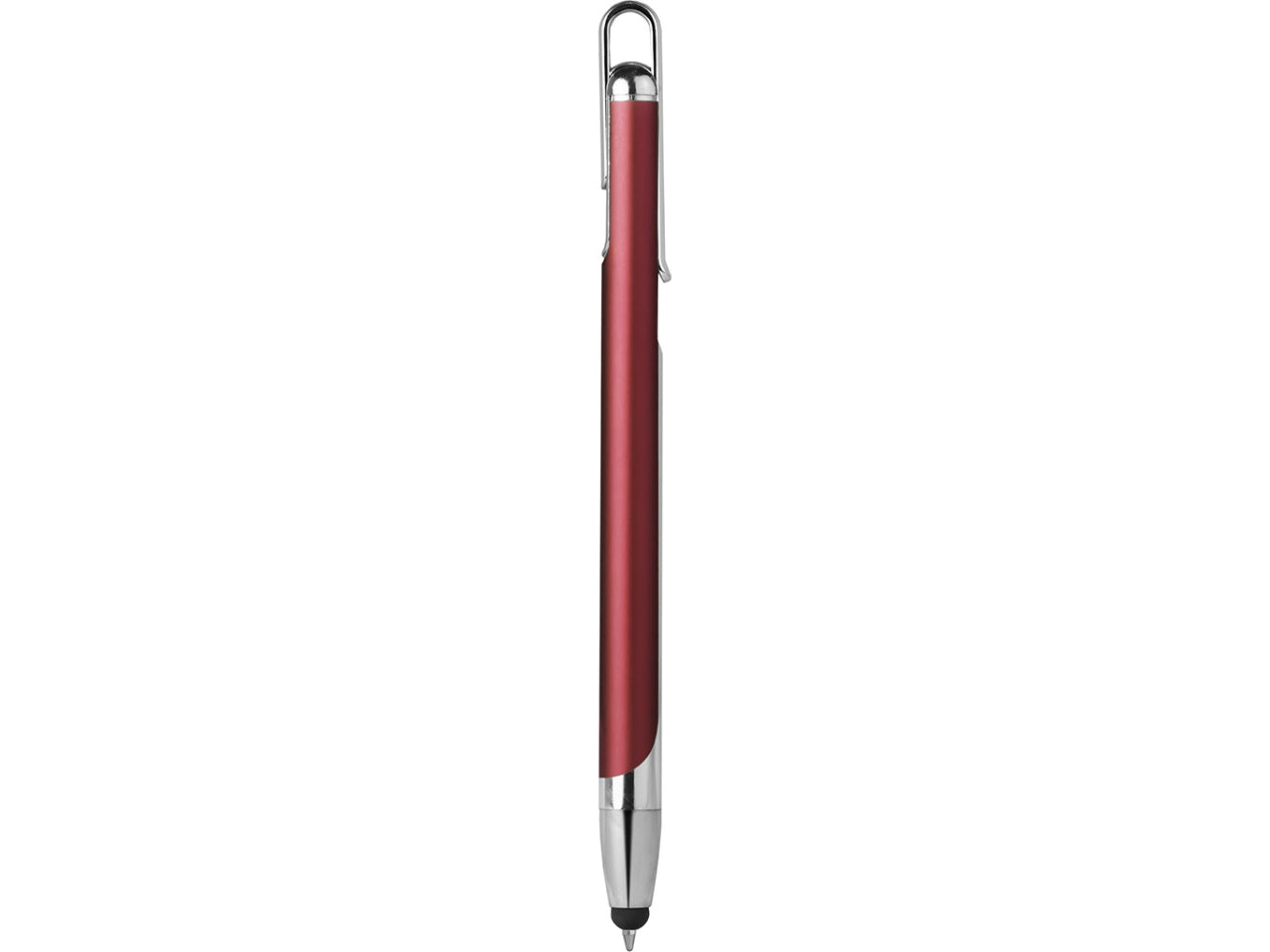 Penna sfera con touchscreen in plastica e metallo colore rosso