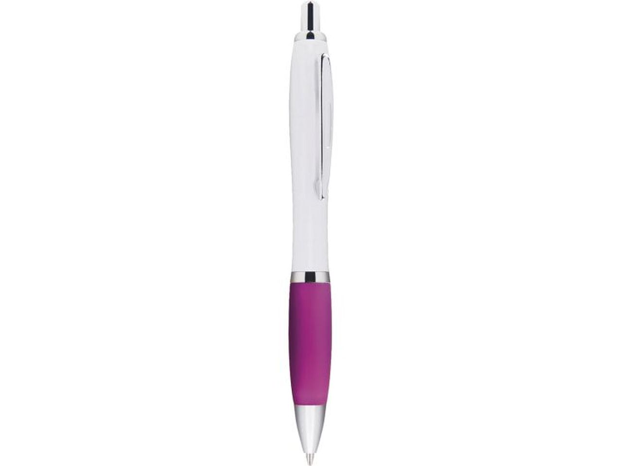 Penna a sfera in plastica e metallo fucsia