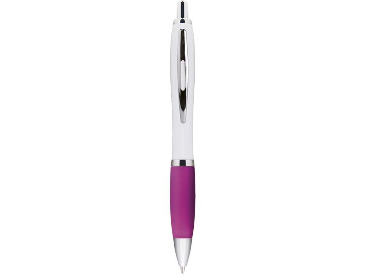Penna a sfera in plastica e metallo fucsia