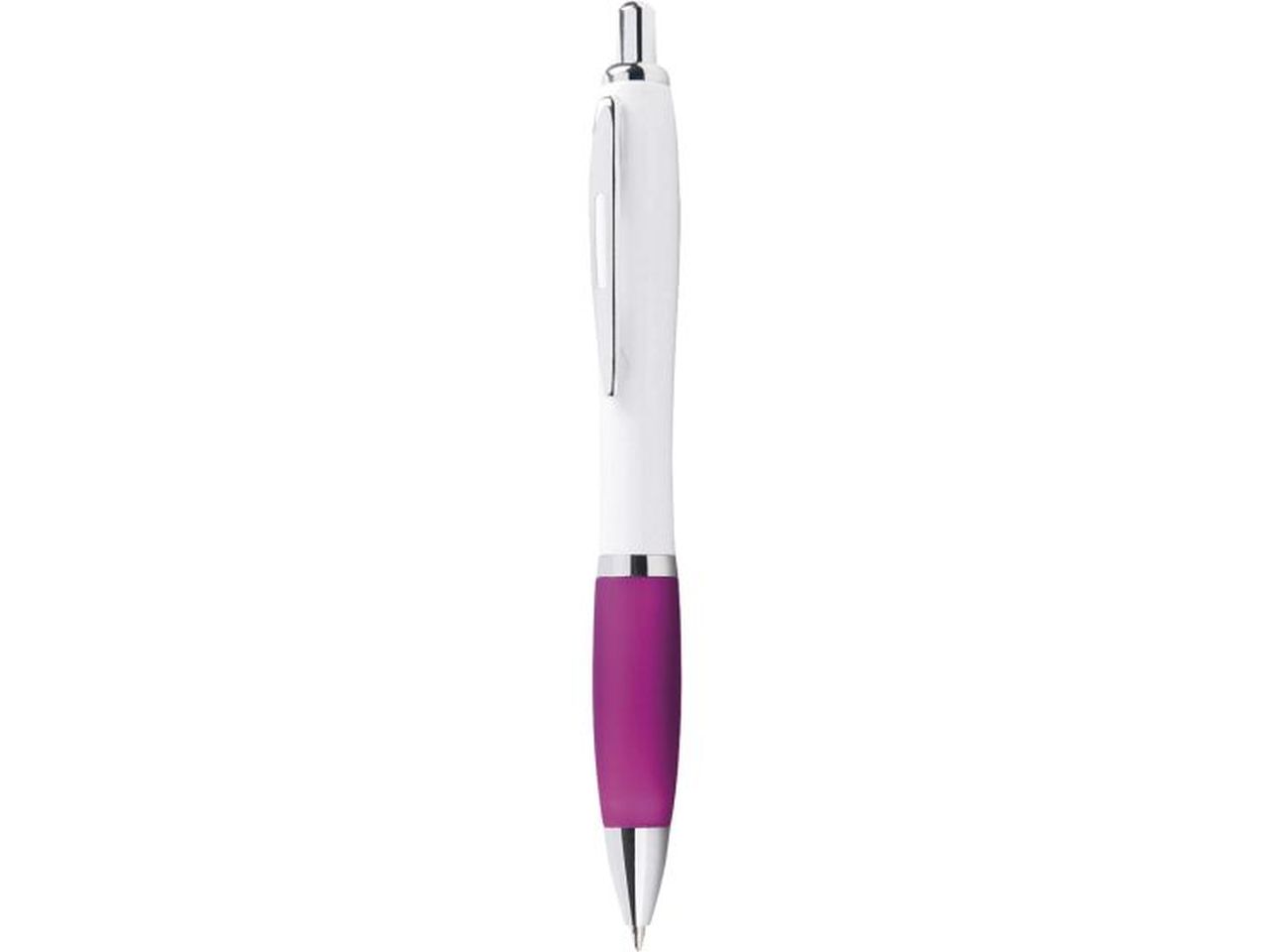 Penna a sfera in plastica e metallo fucsia