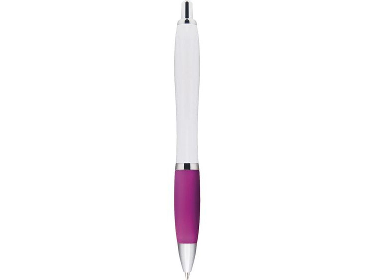 Penna a sfera in plastica e metallo fucsia