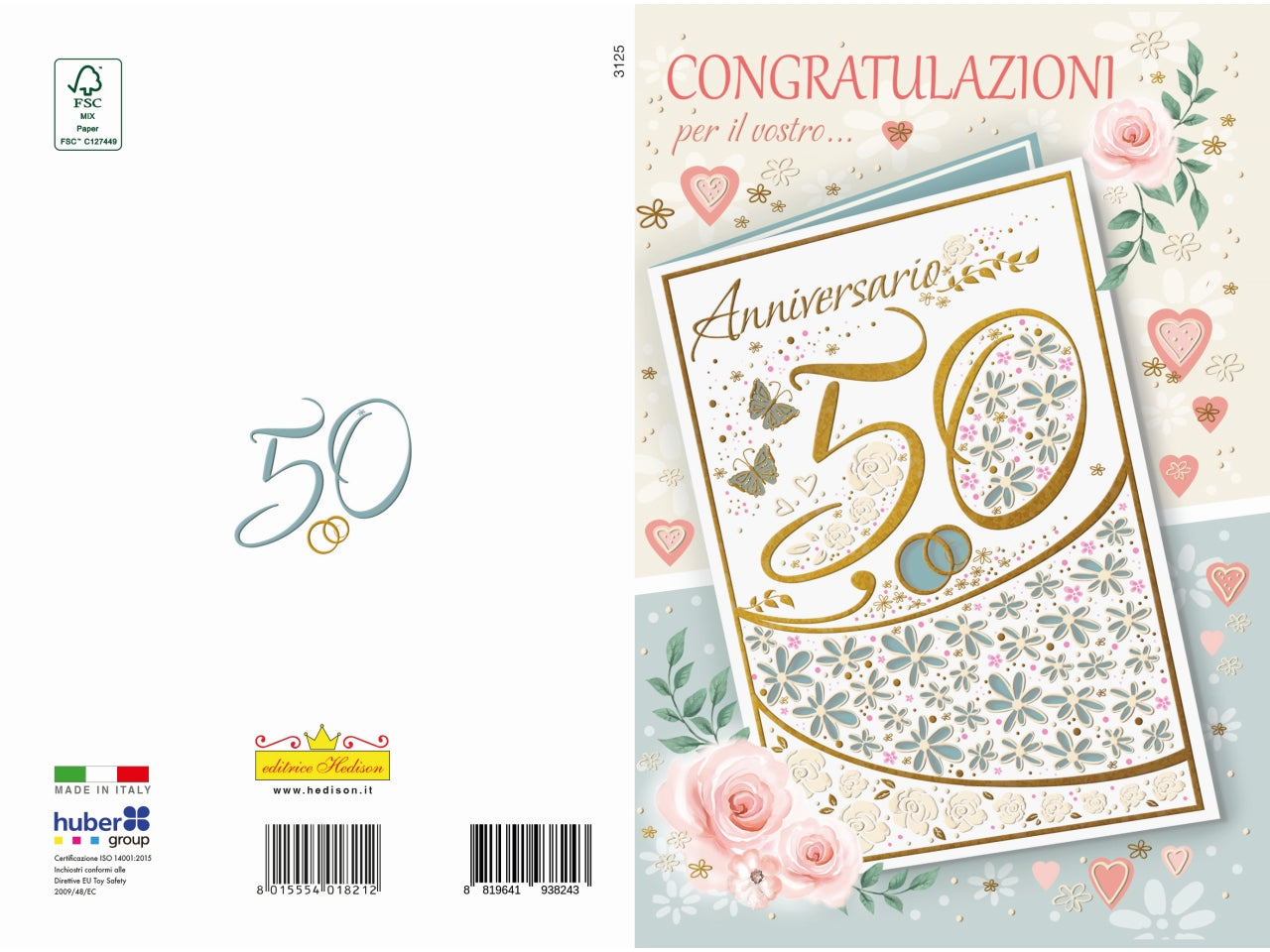 Biglietto auguri 50 anniversario