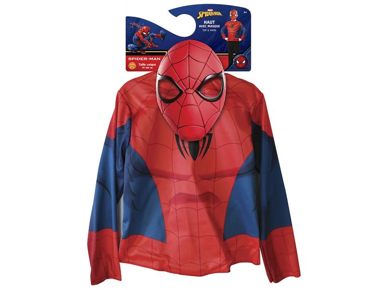Rubies spiderman top e maschera taglia 5-8 anni