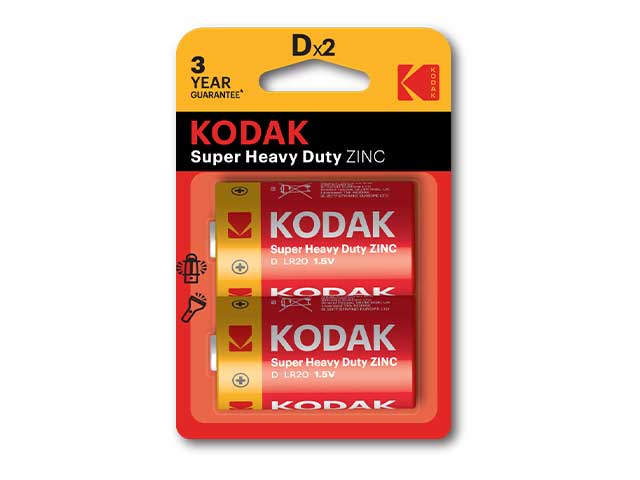 Kodak zinco d super heavy duty 2 pezzi kb4000