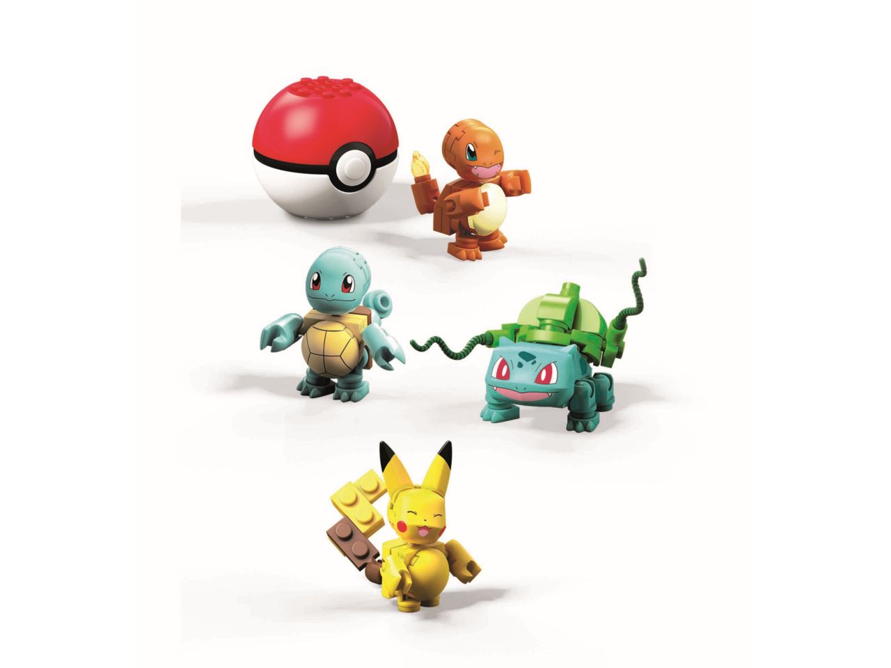 Mattel mega pokemon pokeball personaggi kanto da costruire con 79 mattoncini