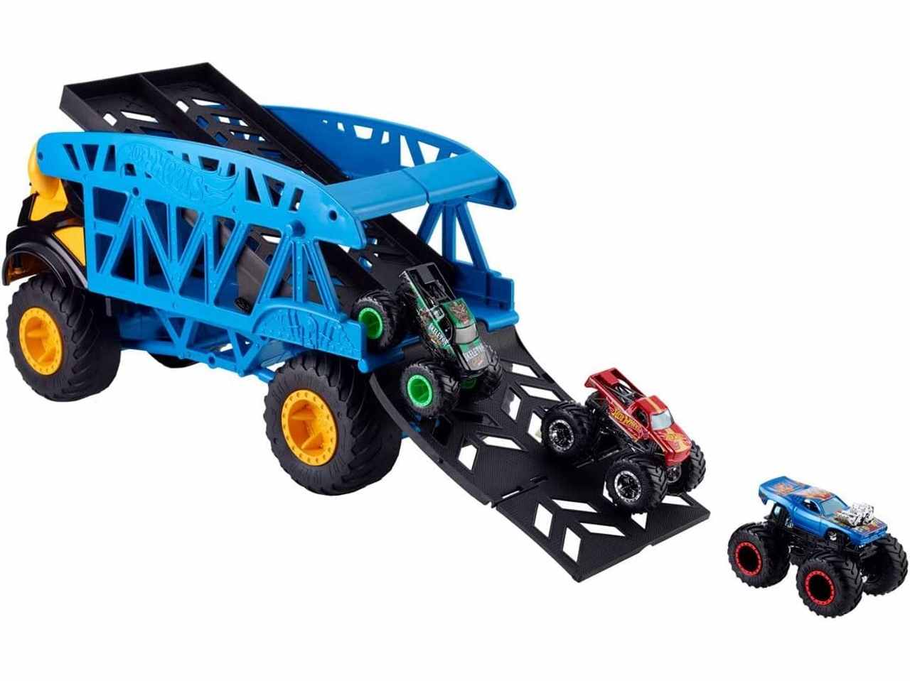 Hot wheels monster con 3 auto 58cm