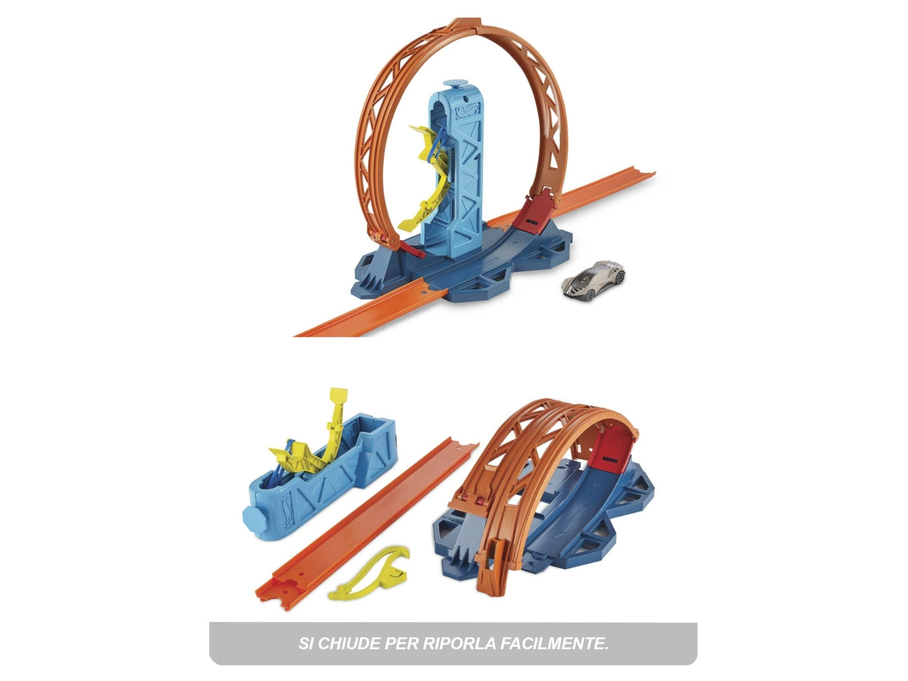 Hot Wheels Track Builder Loop: Set Multicolor per Bambini di 4+ Anni - Hot Wheels - Mattel