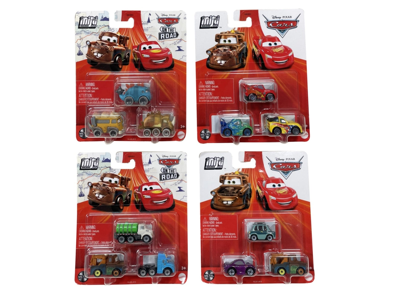Cars pack da 3 mini racer