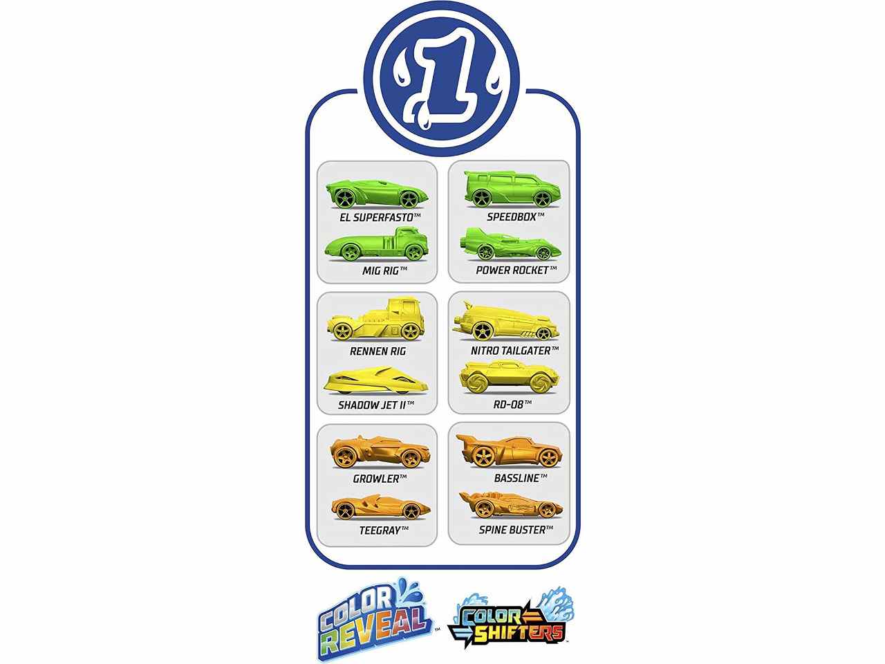 Hot wheels color reveal 2pk gyp13