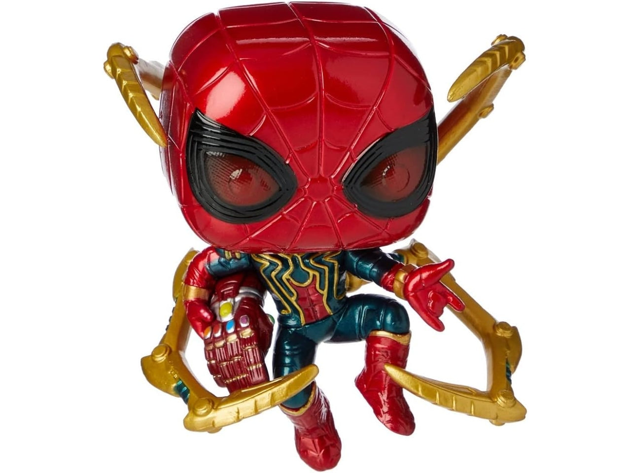 Funko pop marvel: endgame - iron spider con nanogauntlet