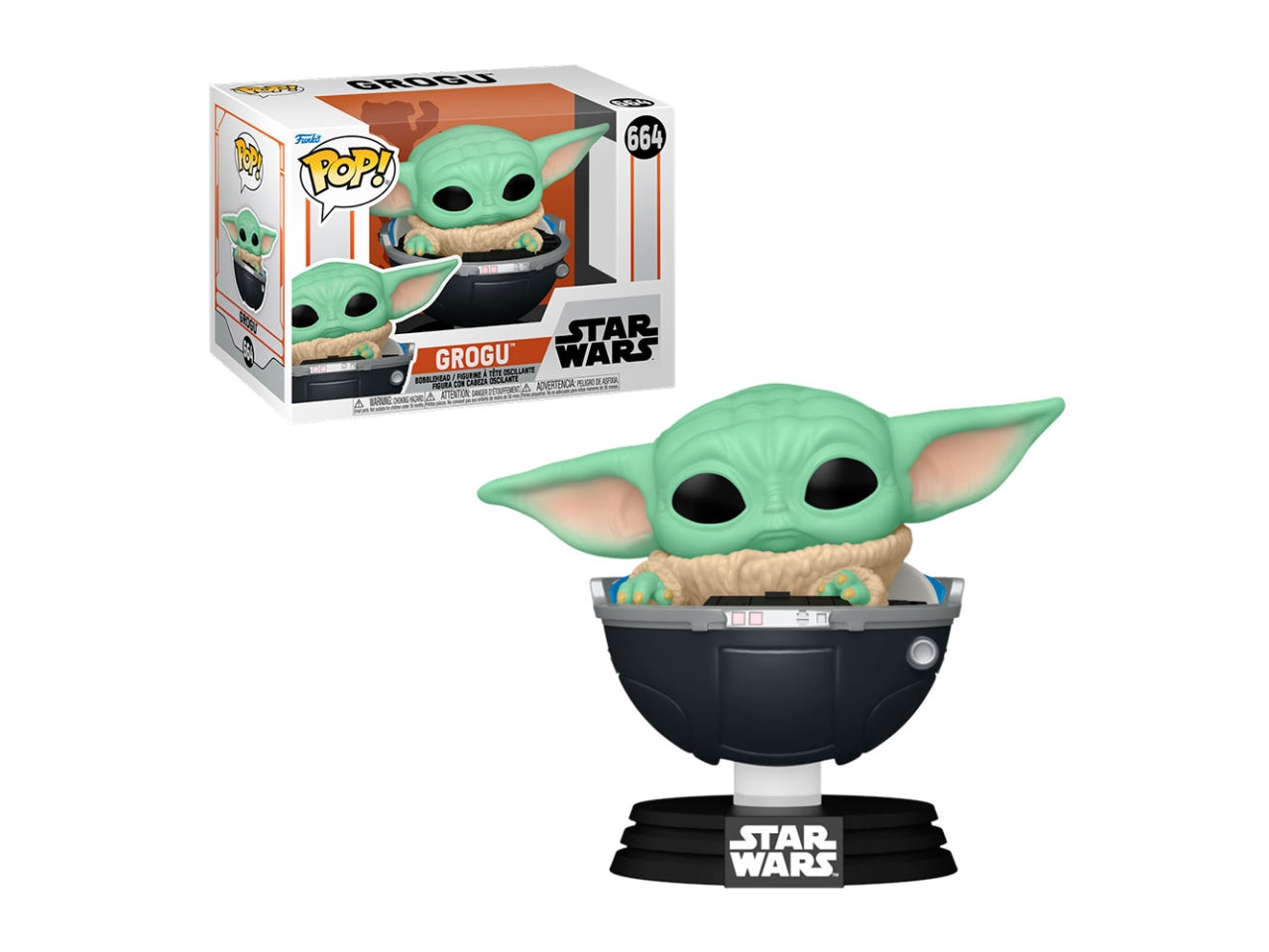 Pop vinyl: mandalorian s9 - grogu con prama