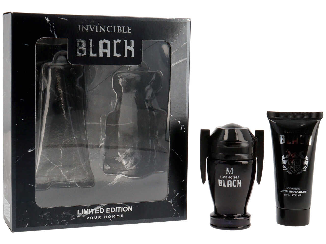 Mirage invincible black for men set regalo