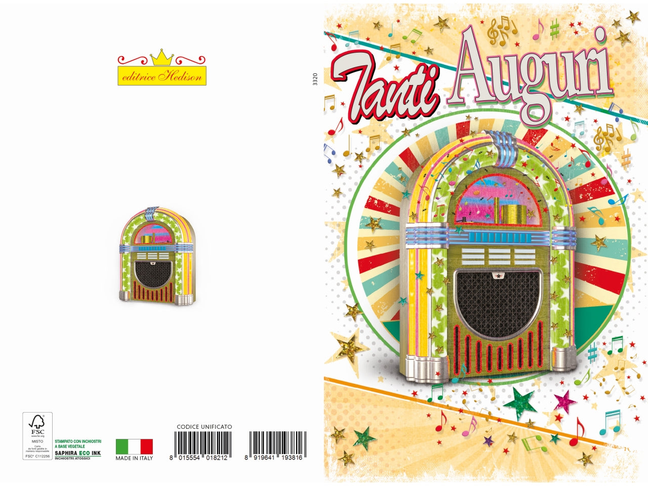 Biglietto auguri juke box