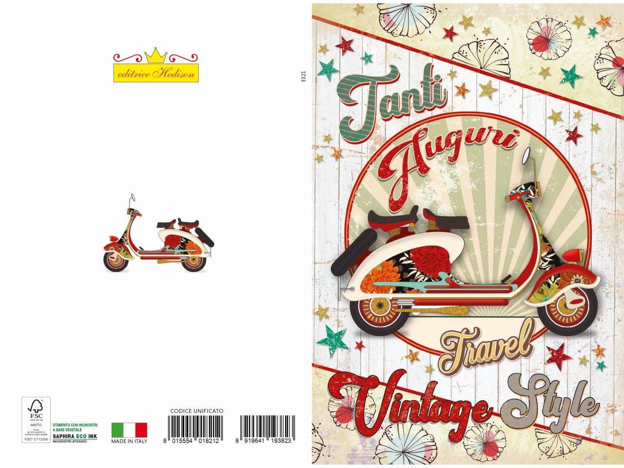 Biglietto auguri vespa