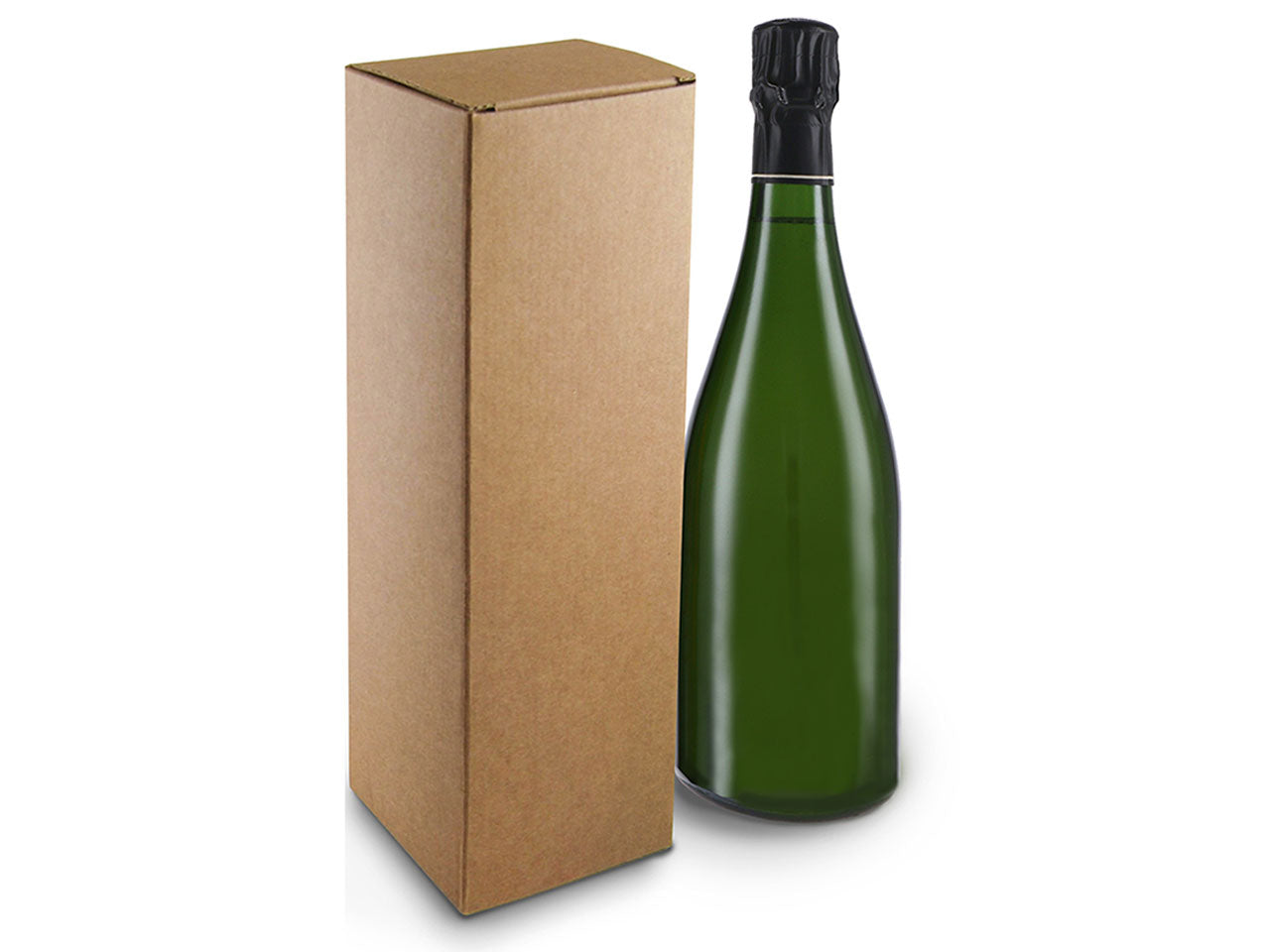 Scatola per una bottiglia di champagne - misura 34x10x10cm serie natural
