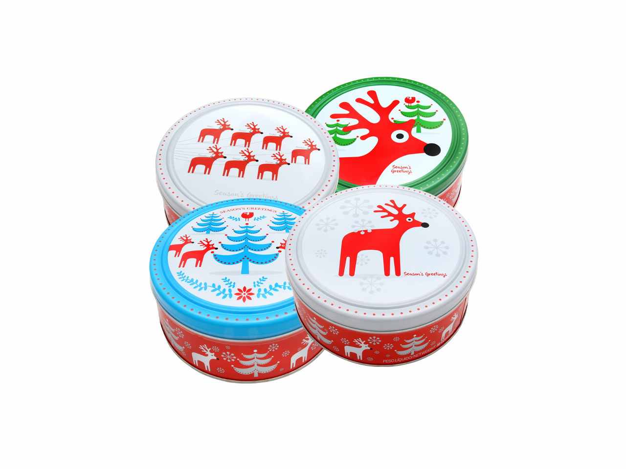 Cookies al burro in scatola in latta natalizia 454gr