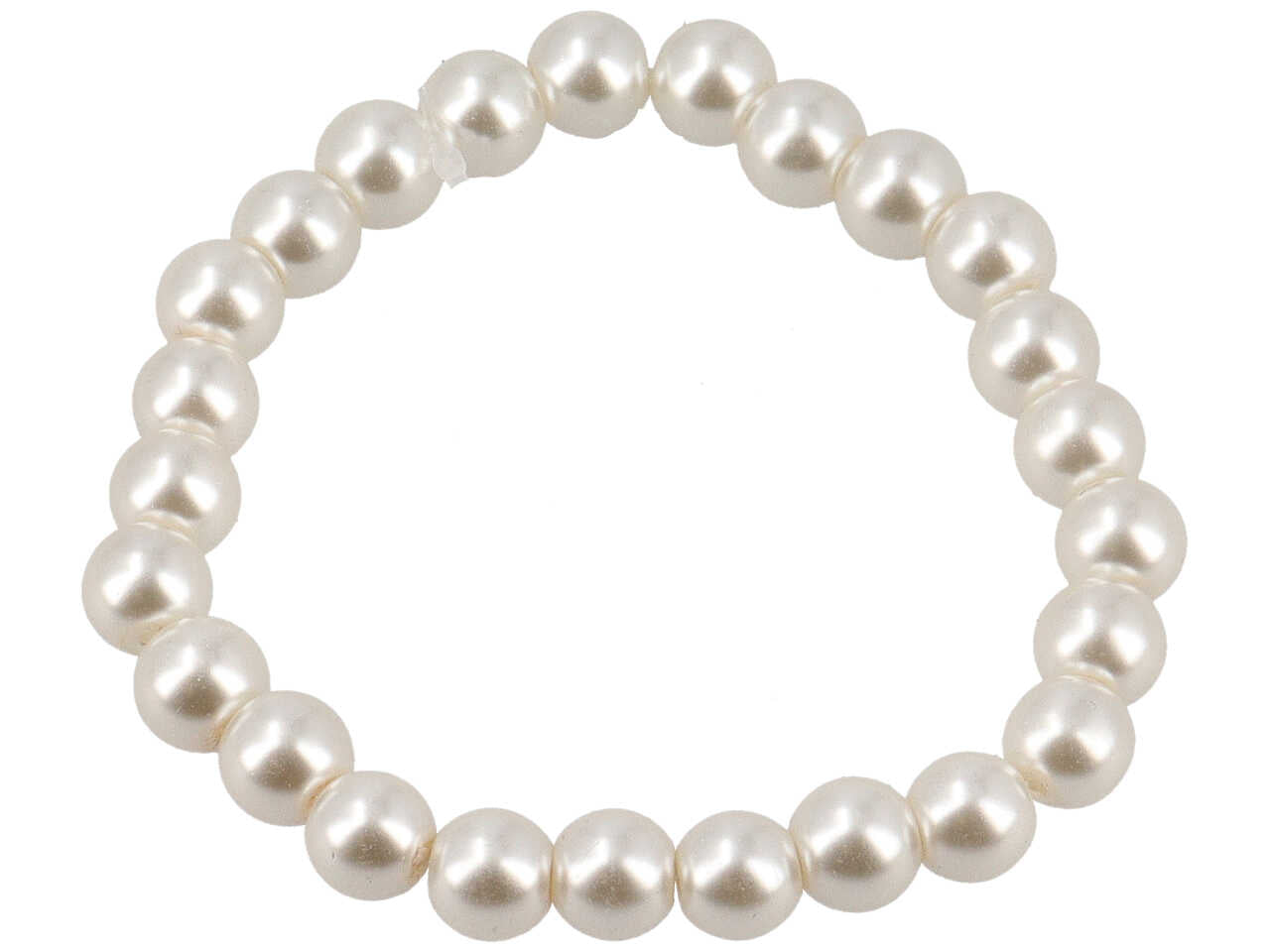 Bracciale perle nere 8mm elastico b 30008-100