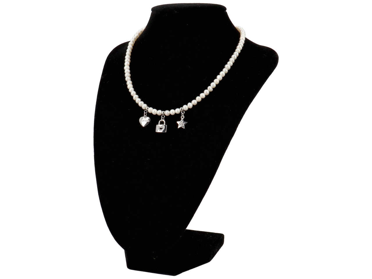 Collana c/perla di fiume e zirconi c 21105-pf