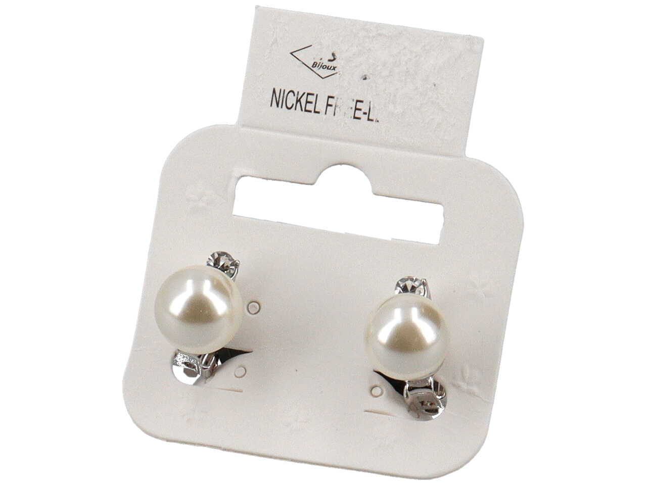 Orecchini metallo c/perla 12mmo59822-12