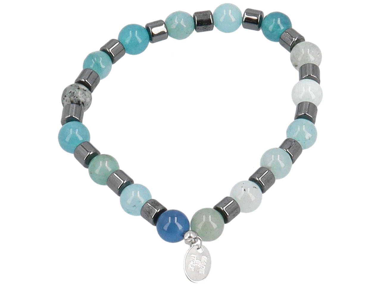 Bracciale uomo pietra+ematite bu 22128