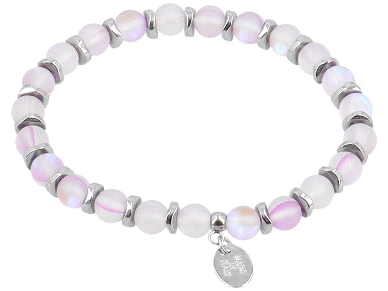 Bracciale ematite+perla fiume b 22037