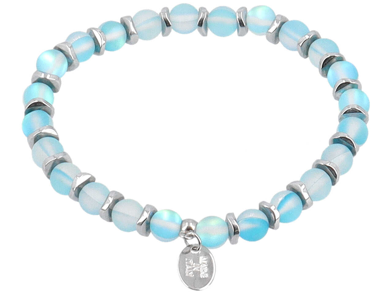 Bracciale ematite+perla fiume b 22037