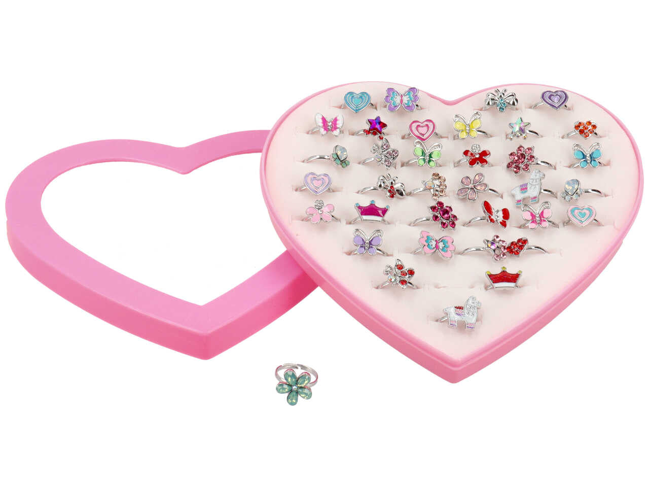 Anelli da bambina in box da 36 pezzi
