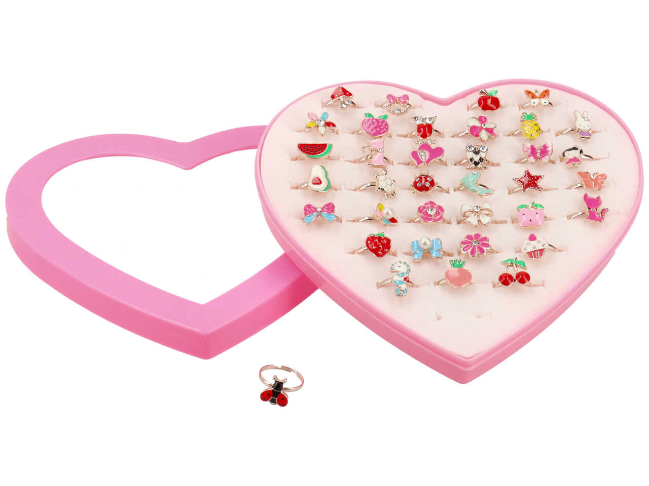 Anelli da bambina in box da 36 pezzi