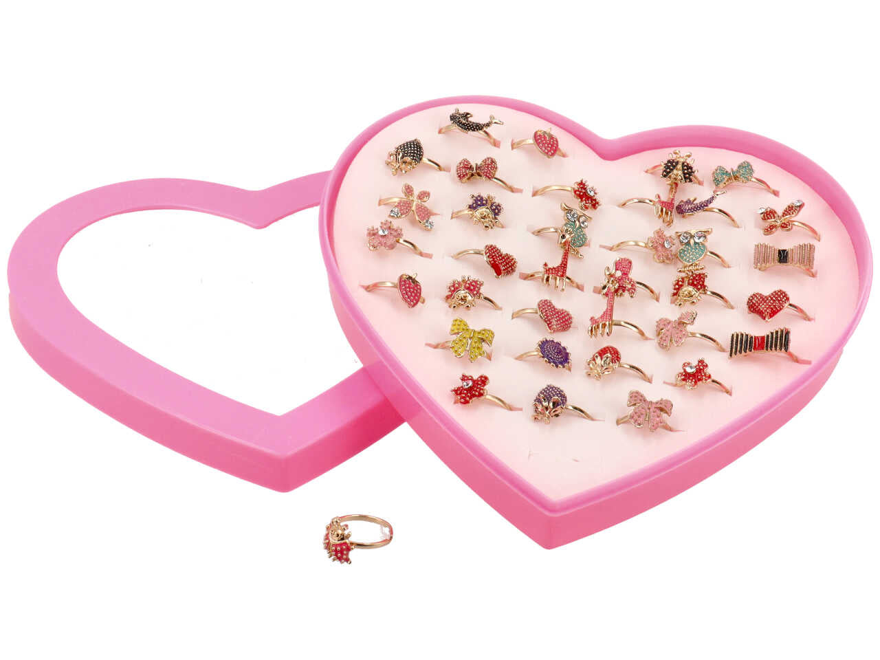 Anelli da bambina in box da 36 pezzi