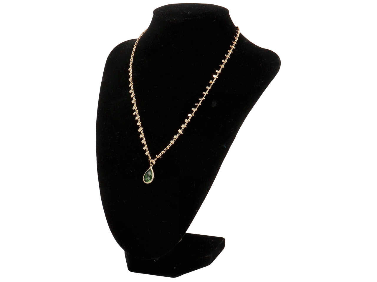 Collana in acciaio, cristallo e metallo
