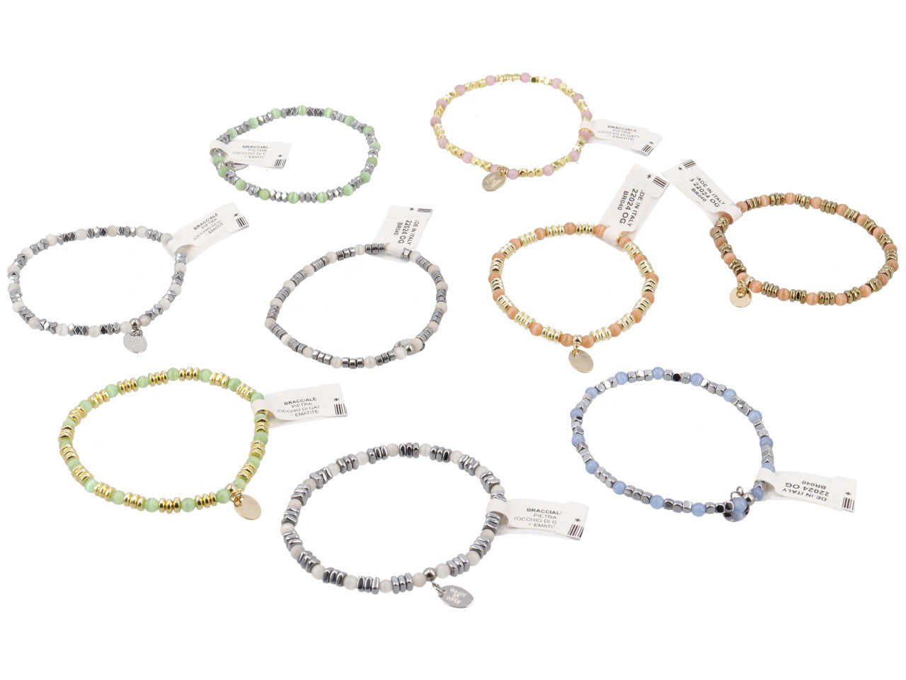 Bracciale ematite con occhio di gatto