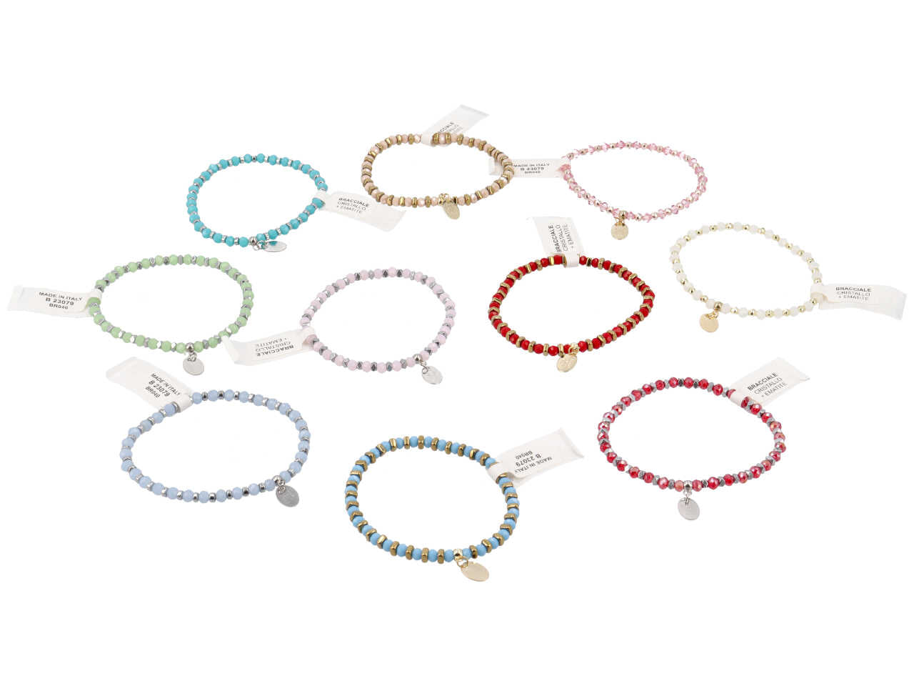 Bracciale ematite con cristallo