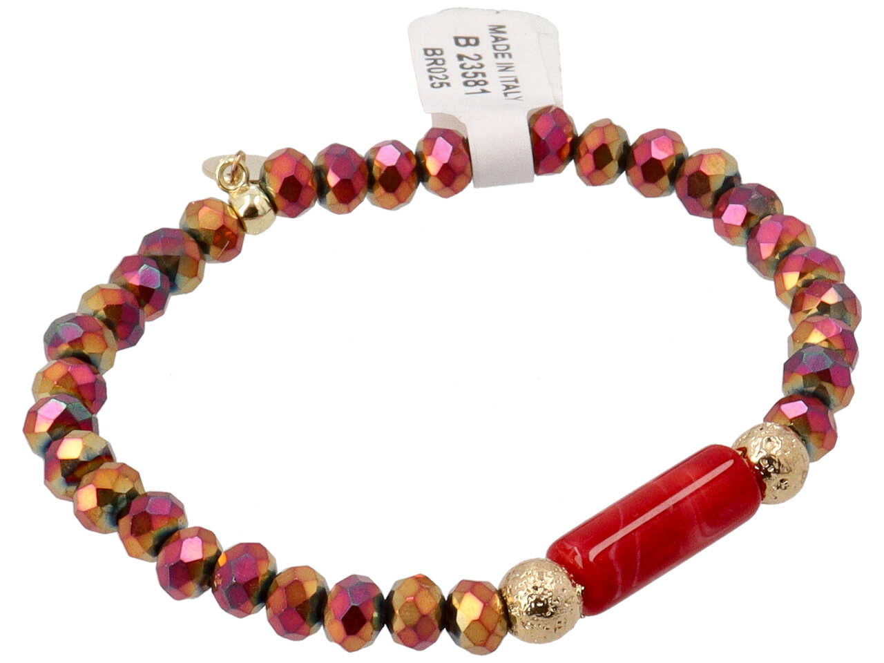 Bracciale in resina piu' cristallo piu' ematite