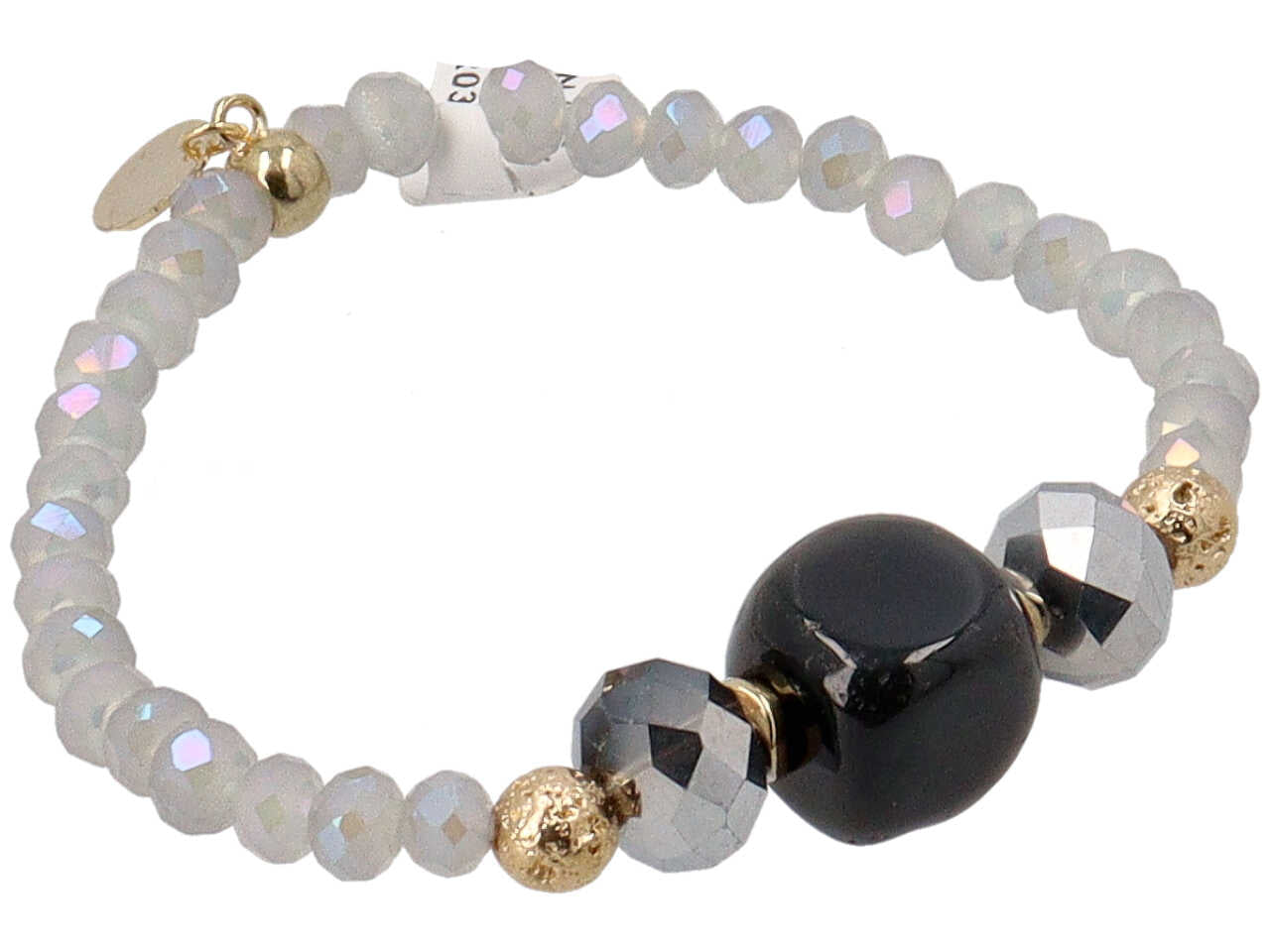 Bracciale in cristallo piu' pietra piu' ematite
