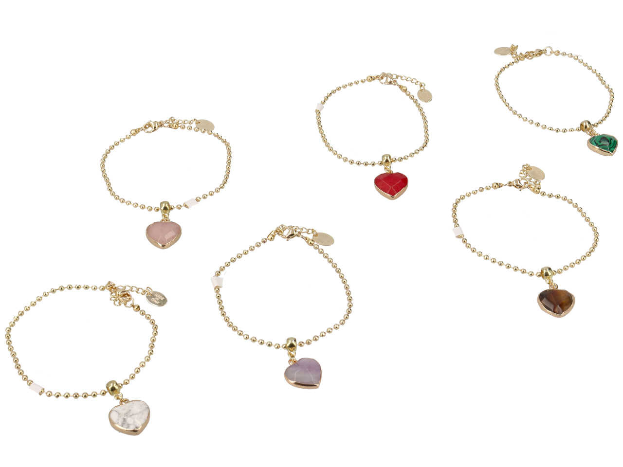 Bracciale in metallo piu' acciaio piu' pietra