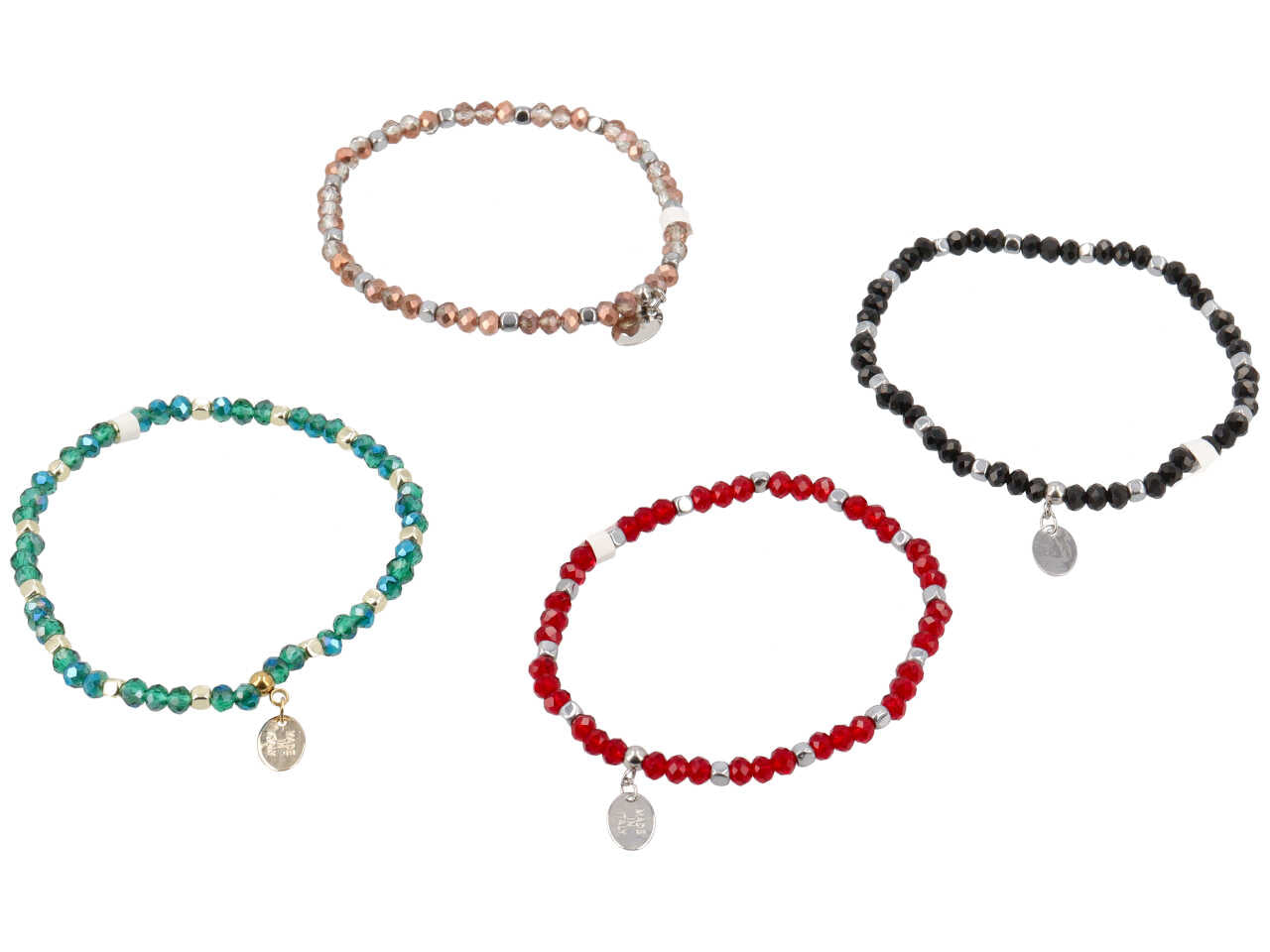 Bracciale cristallo ed ematite