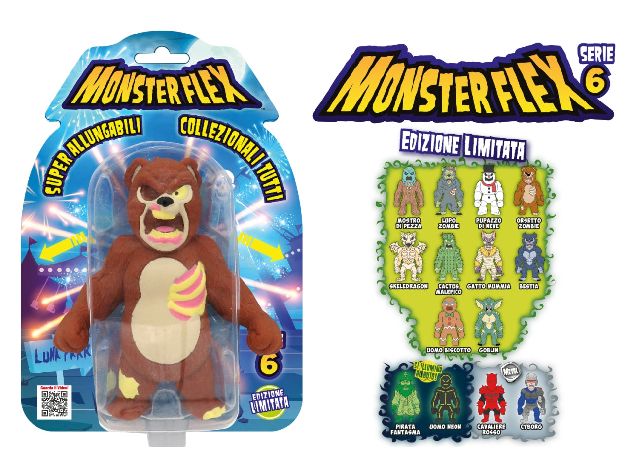 Monster Flex serie 6 da collezione in edizione limitata, super allungabili 10 modelli + 4 speciali - Assortiti