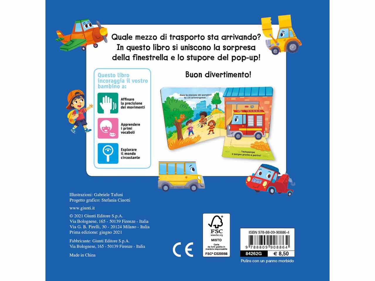 Libro giunti editore finestrelle con pop up le macchine