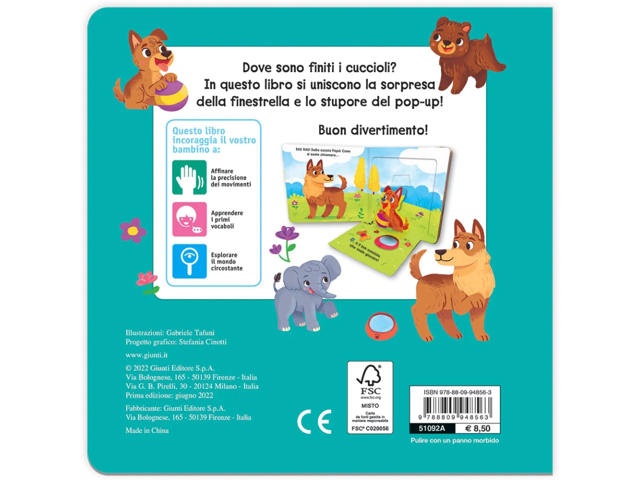 Libro giunti editore finestrelle con pop up cuccioli e finestrelle pop up