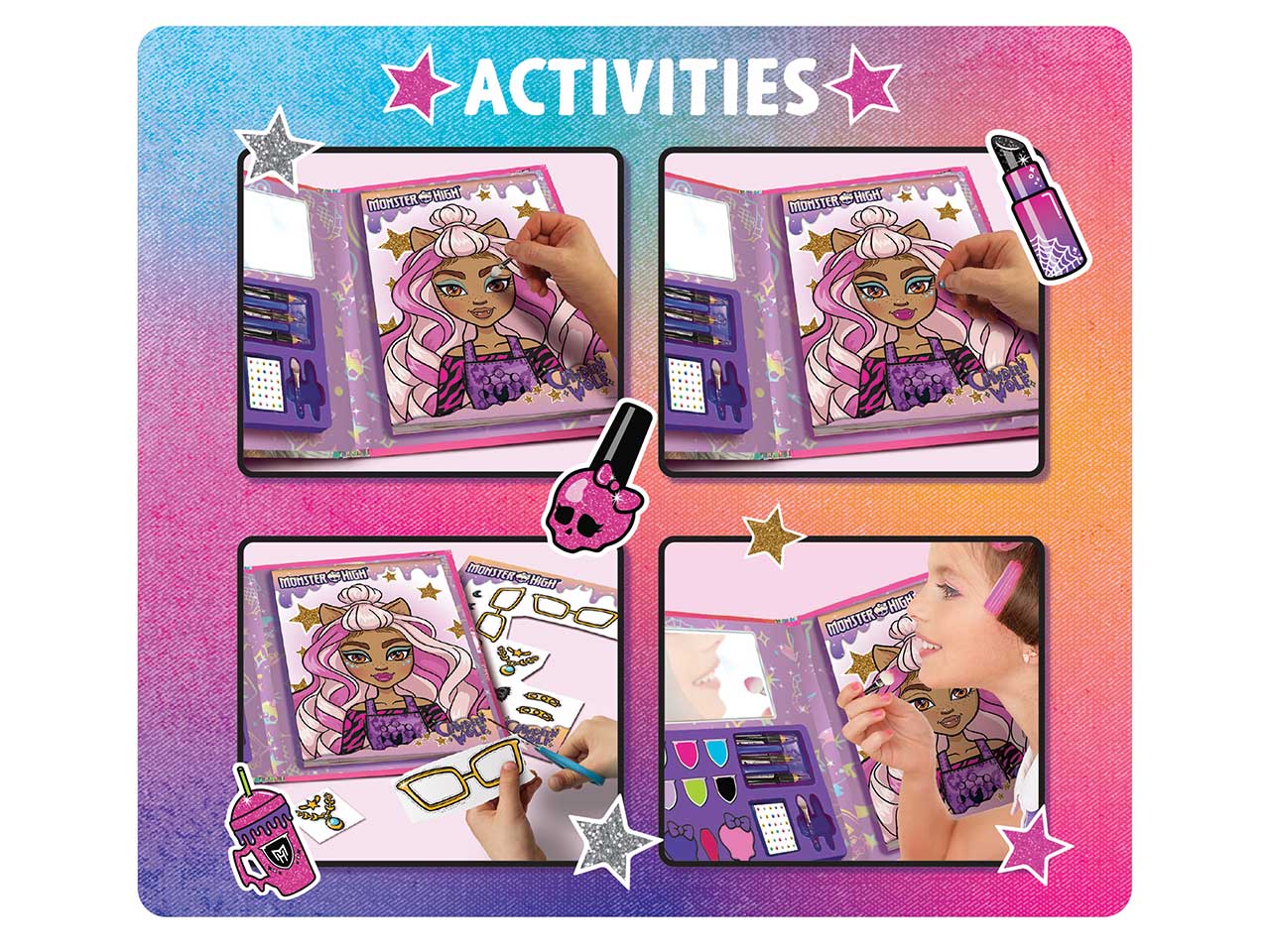 Monster high album crea fantastici make-up per bambine 6+ anni - Lisciani