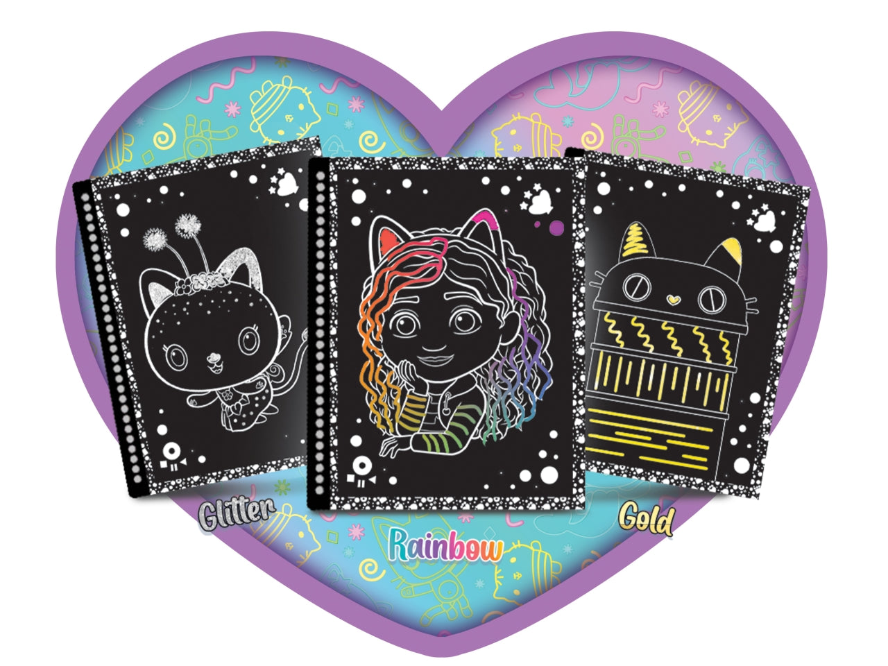 Libro Prescolare con Licenza Gabby's Dollhouse Sketchbook Pawtastic Scratch Reveal - Multicolor, per Bambini da 4 Anni, Lisciani
