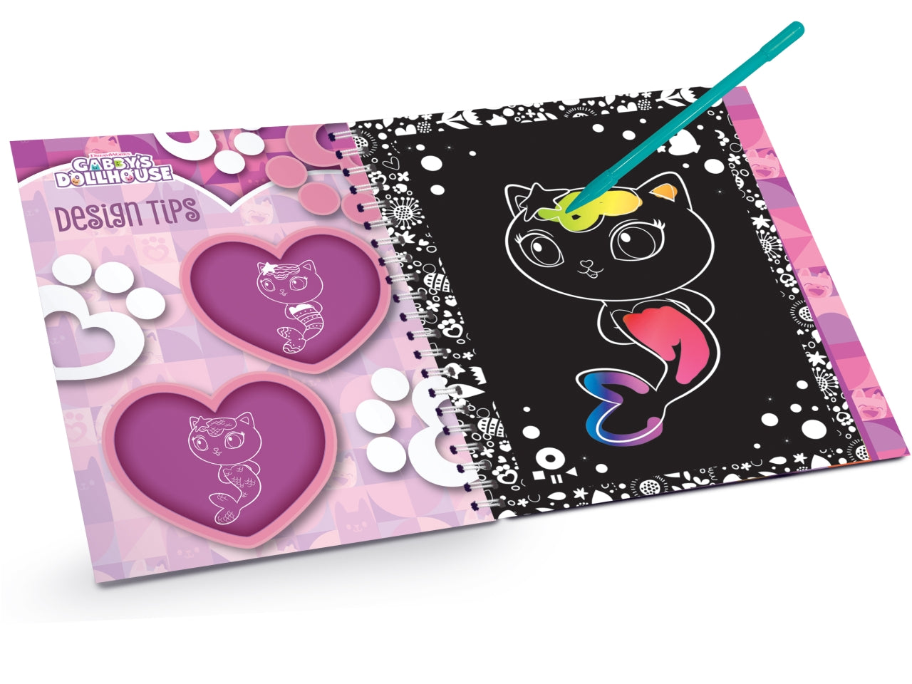 Libro Prescolare con Licenza Gabby's Dollhouse Sketchbook A-Meow-Zing Scratch Reveal - Multicolor, per Bambini da 4 Anni, Lisciani