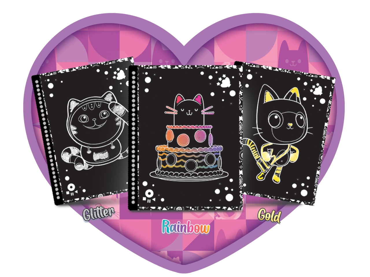 Libro Prescolare con Licenza Gabby's Dollhouse Sketchbook A-Meow-Zing Scratch Reveal - Multicolor, per Bambini da 4 Anni, Lisciani